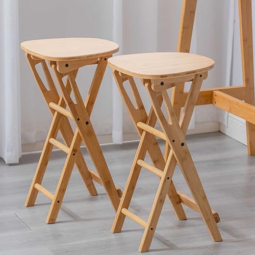 Kitchen Stool, Foldable Wooden Folding Bar Stool Barstools No Back Counter Height Bar Stools Bamboo Breakfast Bar With Footrest No Need To Install, Save Space 1 Kitchen Stool, Foldable Wooden Folding Bar Stool Barstools No Back Counter Height Bar Stools Bamboo Breakfast Bar With Footrest No Need To Install, Save Space