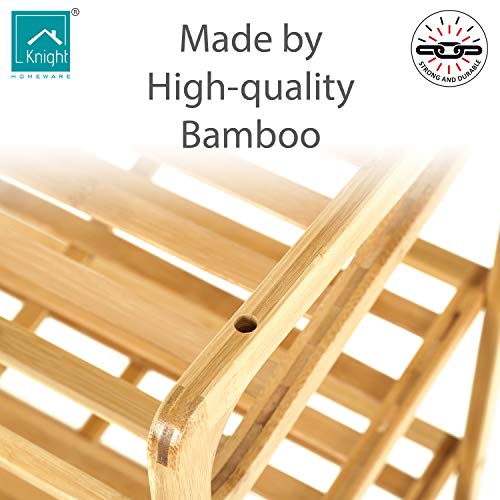 Knight 2-TIER Bamboo Shoe Rack, 100% Natural & Renewable, Super Strong Heavy Duty Durable Wooden Shoe Rack Stand Storage Organiser (L71 x W33 x H34 cm) 5 Knight 2-TIER Bamboo Shoe Rack, 100% Natural & Renewable, Super Strong Heavy Duty Durable Wooden Shoe Rack Stand Storage Organiser (L71 x W33 x H34 cm) - Image 5