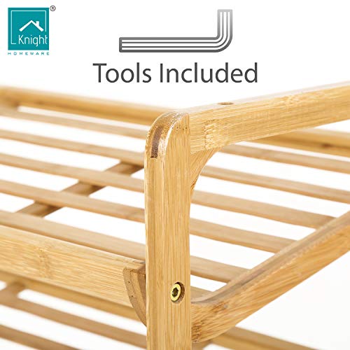 Knight 2-TIER Bamboo Shoe Rack, 100% Natural & Renewable, Super Strong Heavy Duty Durable Wooden Shoe Rack Stand Storage Organiser (L71 x W33 x H34 cm) 6 Knight 2-TIER Bamboo Shoe Rack, 100% Natural & Renewable, Super Strong Heavy Duty Durable Wooden Shoe Rack Stand Storage Organiser (L71 x W33 x H34 cm) - Image 6
