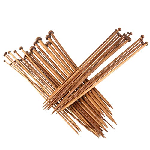 Knitting Needles Set with 18 Sizes Bamboo Single Pointed Knitting Needles 2.0mm 2.25 mm/2.5mm2.75mm 3.0mm/3.25mm/3.5mm/3.75mm 4.0mm/4.5mm/5.0mm/5.5mm/6.0mm/ 6.5mm/7mm/8mm/9mm/10.0mm 25CM 3 Knitting Needles Set with 18 Sizes Bamboo Single Pointed Knitting Needles 2.0mm 2.25 mm/2.5mm2.75mm 3.0mm/3.25mm/3.5mm/3.75mm 4.0mm/4.5mm/5.0mm/5.5mm/6.0mm/ 6.5mm/7mm/8mm/9mm/10.0mm 25CM - Image 3