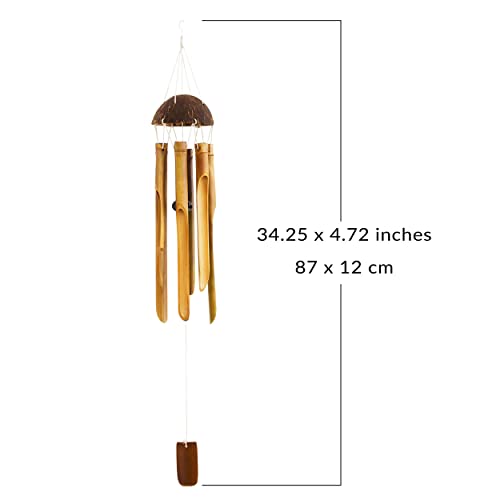 Laeto House And Home Wind Chime Windchime Outdoor Wooden Bamboo Chimes Garden For Perfect Memorial Gifts (Medium) 6 Laeto House And Home Wind Chime Windchime Outdoor Wooden Bamboo Chimes Garden For Perfect Memorial Gifts (Medium) - Image 6