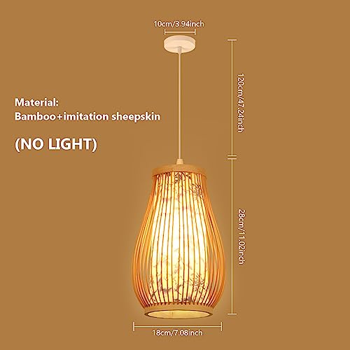 SMELEYOU Lamp Shades Ceiling, Light Shade, Bamboo Woven Lampshade 28 * 18cm Bamboo Pendant Light Shade Decorative Ceiling Light Shade for Home Restaurant Corridor Bar Coffee Decor 2 SMELEYOU Lamp Shades Ceiling, Light Shade, Bamboo Woven Lampshade 28 * 18cm Bamboo Pendant Light Shade Decorative Ceiling Light Shade for Home Restaurant Corridor Bar Coffee Decor - Image 2