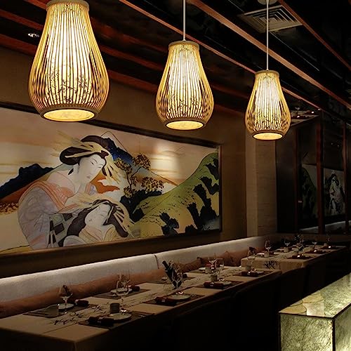 SMELEYOU Lamp Shades Ceiling, Light Shade, Bamboo Woven Lampshade 28 * 18cm Bamboo Pendant Light Shade Decorative Ceiling Light Shade for Home Restaurant Corridor Bar Coffee Decor 4 SMELEYOU Lamp Shades Ceiling, Light Shade, Bamboo Woven Lampshade 28 * 18cm Bamboo Pendant Light Shade Decorative Ceiling Light Shade for Home Restaurant Corridor Bar Coffee Decor - Image 4