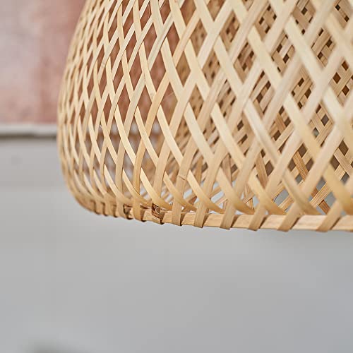 MiniSun | Modern Natural Bamboo Lattice Domed Lampshade | Pendant Lights, Home Décor & Improvement Essential | 465mm Shade Width 5 MiniSun | Modern Natural Bamboo Lattice Domed Lampshade | Pendant Lights, Home Décor & Improvement Essential | 465mm Shade Width - Image 5