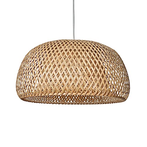 MiniSun | Modern Natural Bamboo Lattice Domed Lampshade | Pendant Lights, Home Décor & Improvement Essential | 465mm Shade Width 1 MiniSun | Modern Natural Bamboo Lattice Domed Lampshade | Pendant Lights, Home Décor & Improvement Essential | 465mm Shade Width