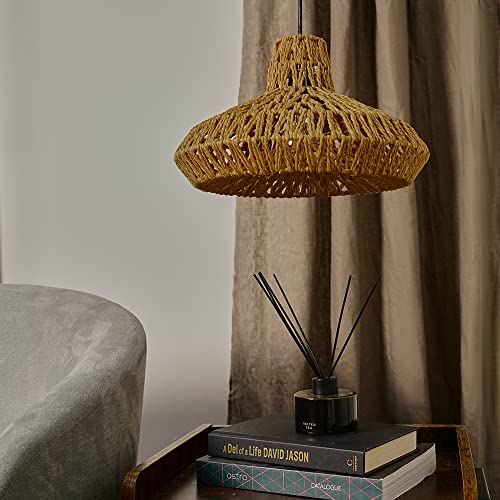 MiniSun | Natural Woven Ceiling Light Shade | Pendant Lights, Home Décor & Improvement Essential | 350mm Shade Width 5 MiniSun | Natural Woven Ceiling Light Shade | Pendant Lights, Home Décor & Improvement Essential | 350mm Shade Width - Image 5