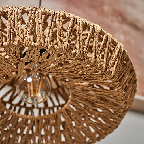 MiniSun | Natural Woven Ceiling Light Shade | Pendant Lights, Home Décor & Improvement Essential | 350mm Shade Width 6 MiniSun | Natural Woven Ceiling Light Shade | Pendant Lights, Home Décor & Improvement Essential | 350mm Shade Width - Image 6