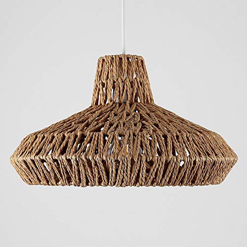 MiniSun | Natural Woven Ceiling Light Shade | Pendant Lights, Home Décor & Improvement Essential | 350mm Shade Width 7 MiniSun | Natural Woven Ceiling Light Shade | Pendant Lights, Home Décor & Improvement Essential | 350mm Shade Width - Image 7