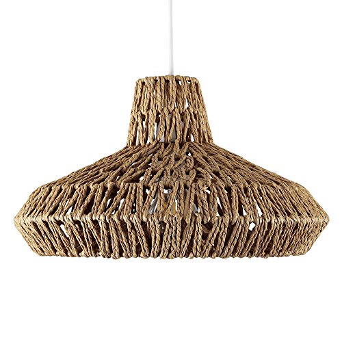 MiniSun | Natural Woven Ceiling Light Shade | Pendant Lights, Home Décor & Improvement Essential | 350mm Shade Width 1 MiniSun | Natural Woven Ceiling Light Shade | Pendant Lights, Home Décor & Improvement Essential | 350mm Shade Width