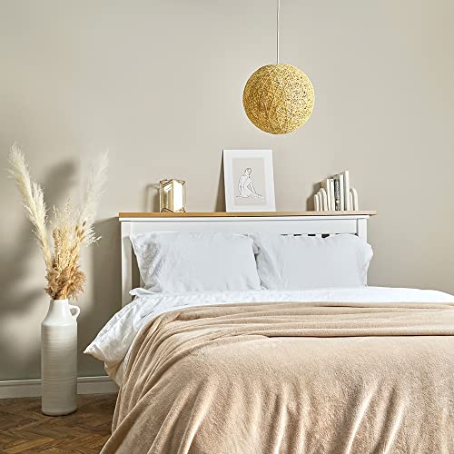 MiniSun | Modern Medium Cream Wicker Globe Ceiling Pendant Lampshade | Pendant Lights, Home Décor & Improvement Essential | 300mm Shade Width 4 MiniSun | Modern Medium Cream Wicker Globe Ceiling Pendant Lampshade | Pendant Lights, Home Décor & Improvement Essential | 300mm Shade Width - Image 4