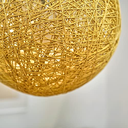 MiniSun | Modern Medium Cream Wicker Globe Ceiling Pendant Lampshade | Pendant Lights, Home Décor & Improvement Essential | 300mm Shade Width 7 MiniSun | Modern Medium Cream Wicker Globe Ceiling Pendant Lampshade | Pendant Lights, Home Décor & Improvement Essential | 300mm Shade Width - Image 7