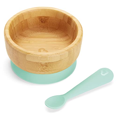 Munchkin Bambou Baby Bowl| Bamboo Bowl for Weaning| Baby Suction Bowl & Spoon Set| for Babies & Toddlers 6 Months & Over| BPA Free Weaning Set for Babies & Kids 1 Munchkin Bambou Baby Bowl| Bamboo Bowl for Weaning| Baby Suction Bowl & Spoon Set| for Babies & Toddlers 6 Months & Over| BPA Free Weaning Set for Babies & Kids