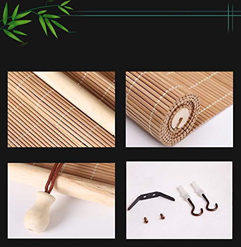 Natural Bamboo Roller Blind,Bamboo Blinds,Roman Roller Shades For Window/Door/Patio,Ceiling or Wall Installation,Light-Transmissive,Non-Transparent,All Installation Parts Included (80x100cm/32x39in) 5 Natural Bamboo Roller Blind,Bamboo Blinds,Roman Roller Shades For Window/Door/Patio,Ceiling or Wall Installation,Light-Transmissive,Non-Transparent,All Installation Parts Included (80x100cm/32x39in) - Image 5