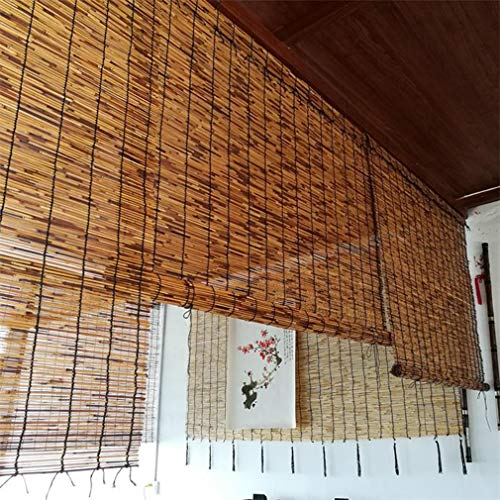 Natural Reed Curtain Roller Blind,Bamboo Blinds Roman Roller Shades,50cm -140cm Wide,Hand-Woven Filter Curtains,Privacy Louver for Window/Door/Patio Balcony,Customizable(100x140cm/39x55in) 3 Natural Reed Curtain Roller Blind,Bamboo Blinds Roman Roller Shades,50cm -140cm Wide,Hand-Woven Filter Curtains,Privacy Louver for Window/Door/Patio Balcony,Customizable(100x140cm/39x55in) - Image 3