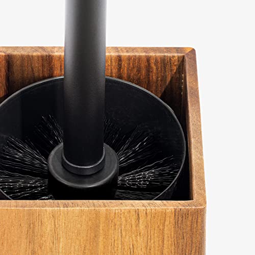 Navaris Toilet Brush and Holder Set - Acacia Wood Toilet Brush Holder and Bathroom Cleaning Brush with Removeable Brush Head - Bathroom Accessory 6 Navaris Toilet Brush and Holder Set - Acacia Wood Toilet Brush Holder and Bathroom Cleaning Brush with Removeable Brush Head - Bathroom Accessory - Image 6