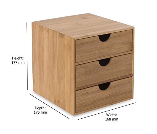 OSCO Bamboo 3 Drawer Chest, BAM-3DC 3 OSCO Bamboo 3 Drawer Chest, BAM-3DC - Image 3