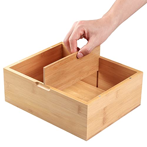 OZCHIN Bamboo Box Large Natural Wooden Keepsake Decorative Storage Box with Magnetic Lid/Tray for Home Storage -25 x 20 x 10cm-C 6 OZCHIN Bamboo Box Large Natural Wooden Keepsake Decorative Storage Box with Magnetic Lid/Tray for Home Storage -25 x 20 x 10cm-C - Image 6