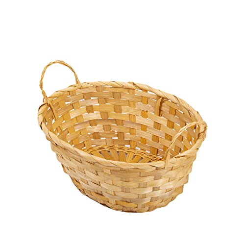 Package of 10 Bamboo Wicker Hampers With Handles Gift Hampers Retail Display Tray Bread Basket (Honey) 2 Package of 10 Bamboo Wicker Hampers With Handles Gift Hampers Retail Display Tray Bread Basket (Honey) - Image 2