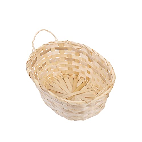 Package of 5 Bamboo Wicker Hampers With Handles Gift Hampers Retail Display Tray Bread Basket (Natural) 2 Package of 5 Bamboo Wicker Hampers With Handles Gift Hampers Retail Display Tray Bread Basket (Natural) - Image 2