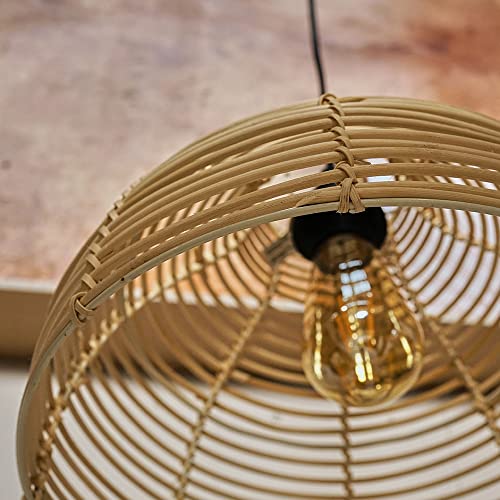 MiniSun | Modern Cream Wicker Basket Style Ceiling Light Shade | Pendant Lights, Home Décor & Improvement Essential | 310mm Shade Width 5 MiniSun | Modern Cream Wicker Basket Style Ceiling Light Shade | Pendant Lights, Home Décor & Improvement Essential | 310mm Shade Width - Image 5