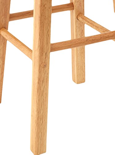 Premier Housewares Tropical Hevea Bar Stool, Wood, Natural, 74 x 35 cm 5 Premier Housewares Tropical Hevea Bar Stool, Wood, Natural, 74 x 35 cm - Image 5