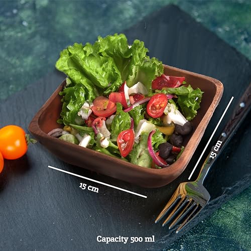 Premier Housewares Small Dark Brown Wooden Fruit Bowl Salad Bowl Serving Bowl Large Bowl Bamboo Fruit Bowl Salad Bowl & Servers 5 cm x 15 cm x 15 cm 3 Premier Housewares Small Dark Brown Wooden Fruit Bowl Salad Bowl Serving Bowl Large Bowl Bamboo Fruit Bowl Salad Bowl & Servers 5 cm x 15 cm x 15 cm - Image 3