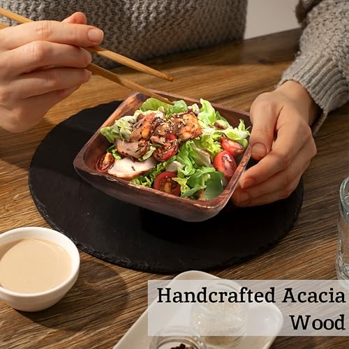 Premier Housewares Small Dark Brown Wooden Fruit Bowl Salad Bowl Serving Bowl Large Bowl Bamboo Fruit Bowl Salad Bowl & Servers 5 cm x 15 cm x 15 cm 6 Premier Housewares Small Dark Brown Wooden Fruit Bowl Salad Bowl Serving Bowl Large Bowl Bamboo Fruit Bowl Salad Bowl & Servers 5 cm x 15 cm x 15 cm - Image 6