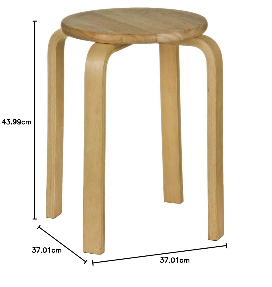 Taburete Stacking Stool Tropical Hevea Wood Colour Attractive Design, 44 x 37 x 37 cm 2 Taburete Stacking Stool Tropical Hevea Wood Colour Attractive Design, 44 x 37 x 37 cm - Image 2