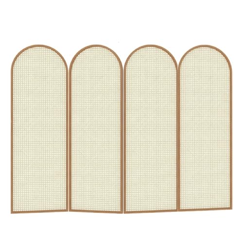 RENLXFI 3/4/5 Panels Wooden Room Dividers, Freestanding Home Separator Screen Partitions With Bamboo Mesh Woven Design For Living Room Balcony Office Restaurant Teahouse Privacy (Size : 4panel) 2 RENLXFI 3/4/5 Panels Wooden Room Dividers, Freestanding Home Separator Screen Partitions With Bamboo Mesh Woven Design For Living Room Balcony Office Restaurant Teahouse Privacy (Size : 4panel) - Image 2