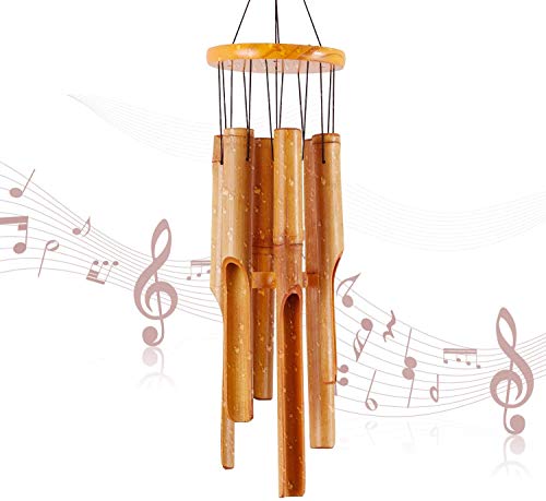 RDUTUOK Bamboo Wind Chimes Memorial Wood Wind Chime - Large Indoor Outdoor Wooden - 32inch Wind Chimes for Garden, Yard,Patio and Home Décor 1 RDUTUOK Bamboo Wind Chimes Memorial Wood Wind Chime - Large Indoor Outdoor Wooden - 32inch Wind Chimes for Garden, Yard,Patio and Home Décor