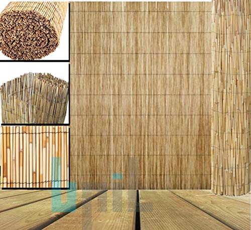 Reed Fence Natural Garden Peeled Reed Screening Roll Privacy Border Wind/Sun Fencing (Size 1.5x4m) 1 Reed Fence Natural Garden Peeled Reed Screening Roll Privacy Border Wind/Sun Fencing (Size 1.5x4m)