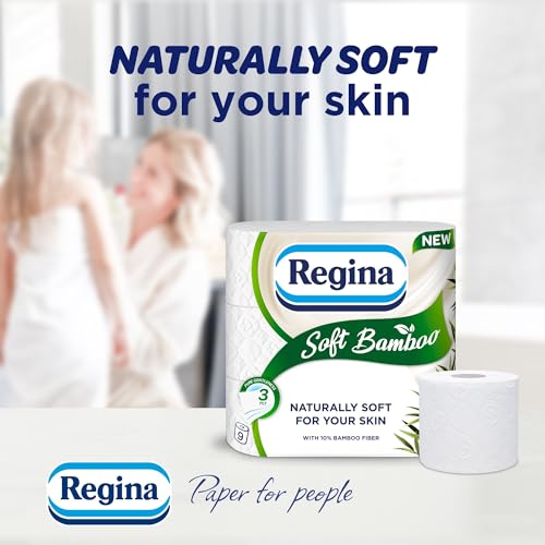 Regina Soft Bamboo - 20 Rolls of Toilet Tissue 3 Ply, 160 Sheets, Naturally Soft for Your Skin, Toilet Tissue Made with Bamboo Fibers, Paper Packaging, FSC Certificated 3 Regina Soft Bamboo - 20 Rolls of Toilet Tissue 3 Ply, 160 Sheets, Naturally Soft for Your Skin, Toilet Tissue Made with Bamboo Fibers, Paper Packaging, FSC Certificated - Image 3