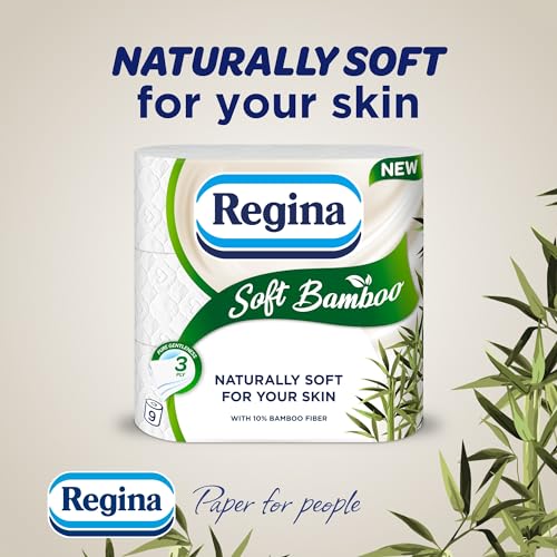 Regina Soft Bamboo - 20 Rolls of Toilet Tissue 3 Ply, 160 Sheets, Naturally Soft for Your Skin, Toilet Tissue Made with Bamboo Fibers, Paper Packaging, FSC Certificated 4 Regina Soft Bamboo - 20 Rolls of Toilet Tissue 3 Ply, 160 Sheets, Naturally Soft for Your Skin, Toilet Tissue Made with Bamboo Fibers, Paper Packaging, FSC Certificated - Image 4