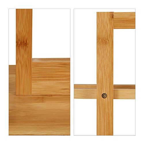 Relaxdays Towel Rail Free-Standing, Drying Rack Bamboo, 2 Arms, Bathroom and Kitchen, HWD: 88 x 35.5 x 23.5 cm, Natural 6 Relaxdays Towel Rail Free-Standing, Drying Rack Bamboo, 2 Arms, Bathroom and Kitchen, HWD: 88 x 35.5 x 23.5 cm, Natural - Image 6