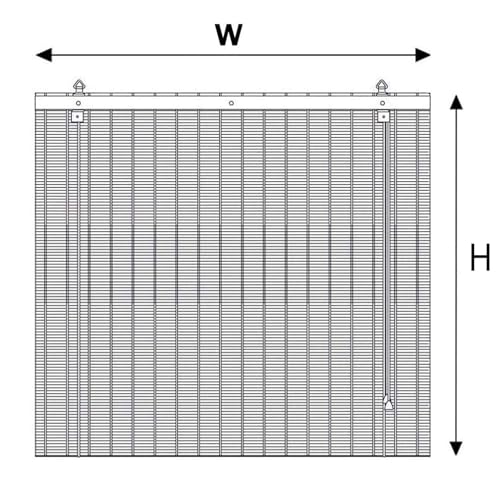 Roller blind Brown Bamboo, Bamboo Roman Window Blinds Sun Shades,50-140cm Wide,Home Sunshade Light Filtering 90% Vertical Lift Decoration,Louver Curtain for Outdoor Indoor,Custom (60x120cm/24x47in) - Image 4