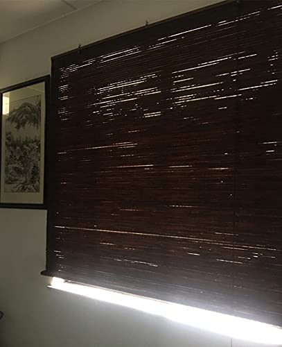 Roller blind Brown Bamboo, Bamboo Roman Window Blinds Sun Shades,50-140cm Wide,Home Sunshade Light Filtering 90% Vertical Lift Decoration,Louver Curtain for Outdoor Indoor,Custom (60x120cm/24x47in) - Image 7