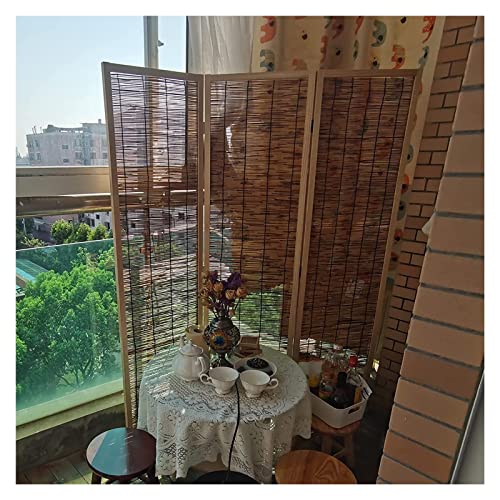 Room Divider Folding Room Divider,Room Divider Screen Privacy Panel Bamboo Wall Privacy Screen Protector For Home Living Room (Brown 160x150cm) 4 Room Divider Folding Room Divider,Room Divider Screen Privacy Panel Bamboo Wall Privacy Screen Protector For Home Living Room (Brown 160x150cm) - Image 4