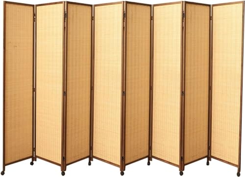 Separator Divider Room With Wheels, Bamboo Partition Screen Panel For Bedroom, Dining Room, Study And Sitting-Room, Hotel, Bar And Restaurant(Size:Tall 180cm/71 in,Color:8 Panel) 1 Separator Divider Room With Wheels, Bamboo Partition Screen Panel For Bedroom, Dining Room, Study And Sitting-Room, Hotel, Bar And Restaurant(Size:Tall 180cm/71 in,Color:8 Panel)
