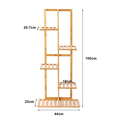 Shoze Bamboo Plant Stand 5 Tiers 6 Potted plant stands indoor Storage corner shelf unit Tall plant stand Water-Proof Standing Shelf for Indoor Outdoor Plants Patio Balcony Yard Garden Living Room 4 Shoze Bamboo Plant Stand 5 Tiers 6 Potted plant stands indoor Storage corner shelf unit Tall plant stand Water-Proof Standing Shelf for Indoor Outdoor Plants Patio Balcony Yard Garden Living Room - Image 4