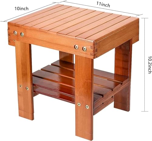 Small Bamboo Step Stool, Wooden Bedside Stepstools for High Beds, Portable Small Foot Rest Stool with Storage Shelf for Home/Bedside/Bathroom/Kitchen/Camping (26.5cm) 3 Small Bamboo Step Stool, Wooden Bedside Stepstools for High Beds, Portable Small Foot Rest Stool with Storage Shelf for Home/Bedside/Bathroom/Kitchen/Camping (26.5cm) - Image 3