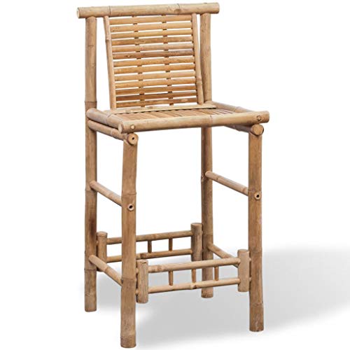 Sufrk Bar Stools 2 pcs Bamboo,Bar Stools Set,Breakfast Stool Chairs,for Kitchen,Dining Room,Living Room 5 Sufrk Bar Stools 2 pcs Bamboo,Bar Stools Set,Breakfast Stool Chairs,for Kitchen,Dining Room,Living Room - Image 5