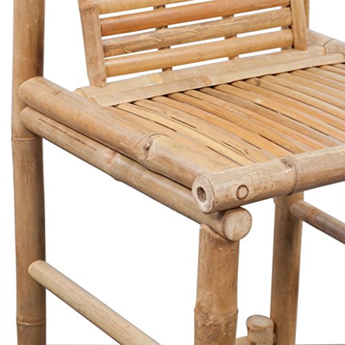 Sufrk Bar Stools 2 pcs Bamboo,Bar Stools Set,Breakfast Stool Chairs,for Kitchen,Dining Room,Living Room 6 Sufrk Bar Stools 2 pcs Bamboo,Bar Stools Set,Breakfast Stool Chairs,for Kitchen,Dining Room,Living Room - Image 6