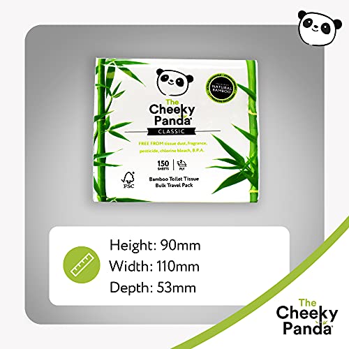 The Cheeky Panda – Bamboo Travel Toilet Tissue Paper | Pack of 150 Sheets (2-Ply) | Hypoallergenic, Eco-Friendly, Super Soft, Strong & Sustainable - Packaging May Vary 3 The Cheeky Panda – Bamboo Travel Toilet Tissue Paper | Pack of 150 Sheets (2-Ply) | Hypoallergenic, Eco-Friendly, Super Soft, Strong & Sustainable - Packaging May Vary - Image 3