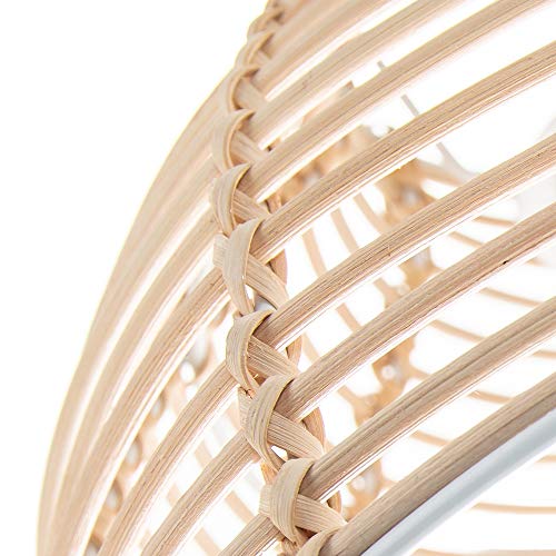 Traditional Basket Style Light Brown Rattan Wicker Ceiling Pendant Lighting Shade | 32cm Diameter by Happy Homewares 3 Traditional Basket Style Light Brown Rattan Wicker Ceiling Pendant Lighting Shade | 32cm Diameter by Happy Homewares - Image 3