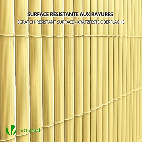 VOUNOT PVC Privacy Screening Fence 90 x 300 cm, Double Reinforced Struts Privacy Protection for Garden, Balcony and Terrace, Wind and Sun Protection Outdoor, Bamboo 3 VOUNOT PVC Privacy Screening Fence 90 x 300 cm, Double Reinforced Struts Privacy Protection for Garden, Balcony and Terrace, Wind and Sun Protection Outdoor, Bamboo - Image 3