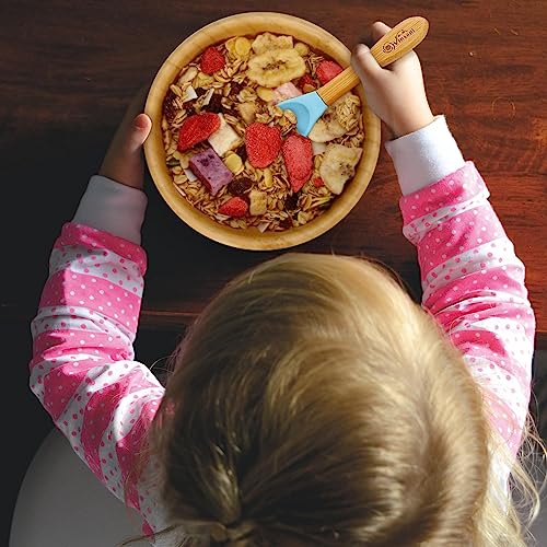 Vinsani Bamboo Bowl and Spoon Set for Baby/Toddler, Suction Plate, Stay-Put Design, Hypoallergenic and BPA-Free (Red) 4 Vinsani Bamboo Bowl and Spoon Set for Baby/Toddler, Suction Plate, Stay-Put Design, Hypoallergenic and BPA-Free (Red) - Image 4