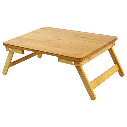 WKWKER Bamboo Laptop Bed Table Lap Desk For Bed Breakfast Bed Tray With Folding Legs Portable Bed Table For Computer Snack Writing Studio (Natural) 7 WKWKER Bamboo Laptop Bed Table Lap Desk For Bed Breakfast Bed Tray With Folding Legs Portable Bed Table For Computer Snack Writing Studio (Natural) - Image 7
