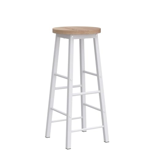 WOLTU Breakfast Kitchen Counter Bar Stools Set of 2 PCS MDF Seat Seat Bar Chairs Metal Legs Barstools Light Oak High Stools 5 WOLTU Breakfast Kitchen Counter Bar Stools Set of 2 PCS MDF Seat Seat Bar Chairs Metal Legs Barstools Light Oak High Stools - Image 5