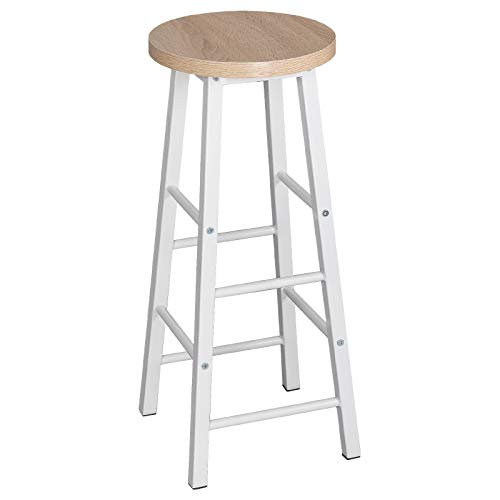 WOLTU Breakfast Kitchen Counter Bar Stools Set of 2 PCS MDF Seat Seat Bar Chairs Metal Legs Barstools Light Oak High Stools 7 WOLTU Breakfast Kitchen Counter Bar Stools Set of 2 PCS MDF Seat Seat Bar Chairs Metal Legs Barstools Light Oak High Stools - Image 7
