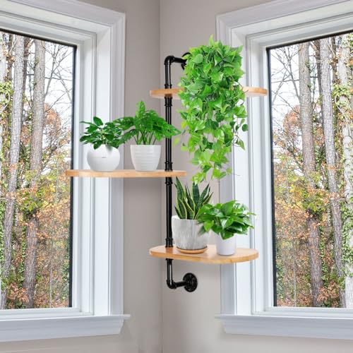 Whchiy Rotating Window Plant Shelves Indoor 3-Tier Wooden Plant Stand Window Shelf for Plants Wall Plant Holder for Plant Lovers for Living rooms, Bedrooms,Balcony 2 Whchiy Rotating Window Plant Shelves Indoor 3-Tier Wooden Plant Stand Window Shelf for Plants Wall Plant Holder for Plant Lovers for Living rooms, Bedrooms,Balcony - Image 2